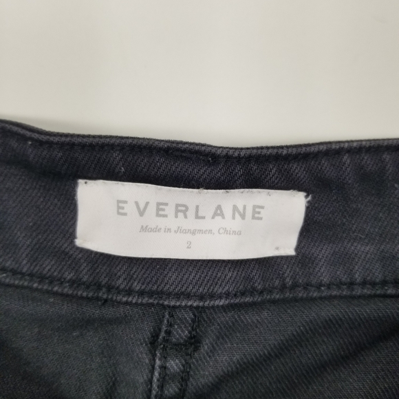 Everlane High Rise Straight Ankle Jeans Sz 2 Released Hem Gray - Picture 5 of 7